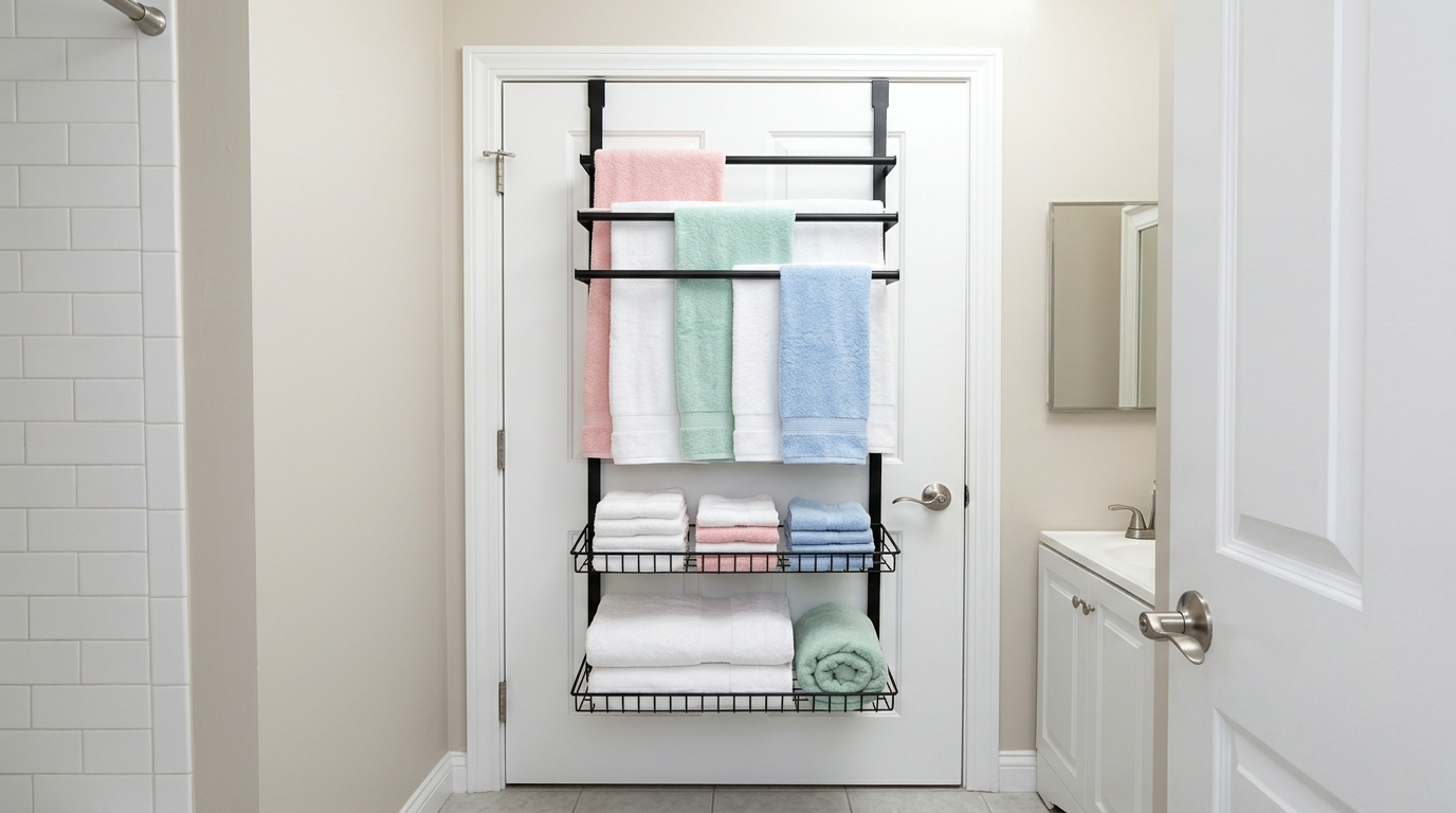 Add an over-the-door rack for extra capacity